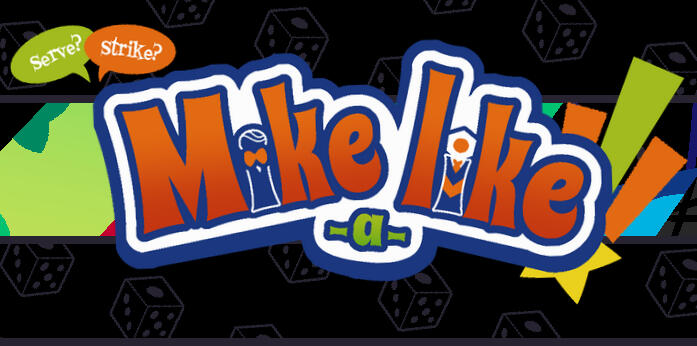 Serve? Strike? Mike-A-Like! The logo for the Deltarune fan-game "Serve? Strike? Mike-A-Like!".